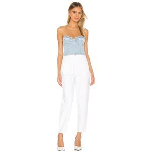 GRLFRND Esme in fast hearts  jean bustier crop top size M NWOT